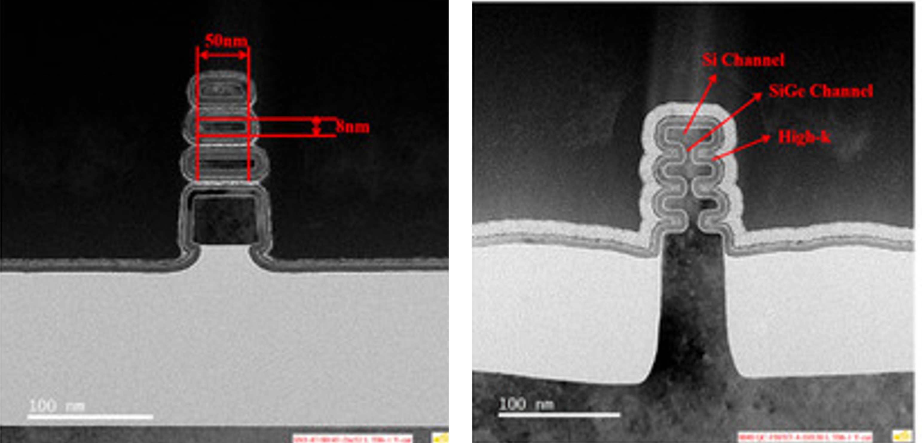 半導體元件 TEM 影像